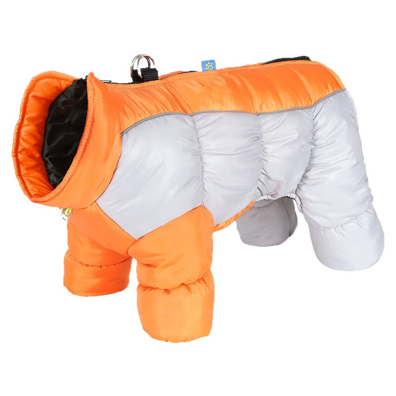 欧美跨境狗狗衣服秋冬小型犬保暖反光防水小狗衣服可收纳宠物服装|undefined