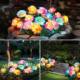 Cross-Border New 5-Head Solar Rose Lamp Outdoor Led Artificial Flower Lamp Garden Lawn Landscape Lamp