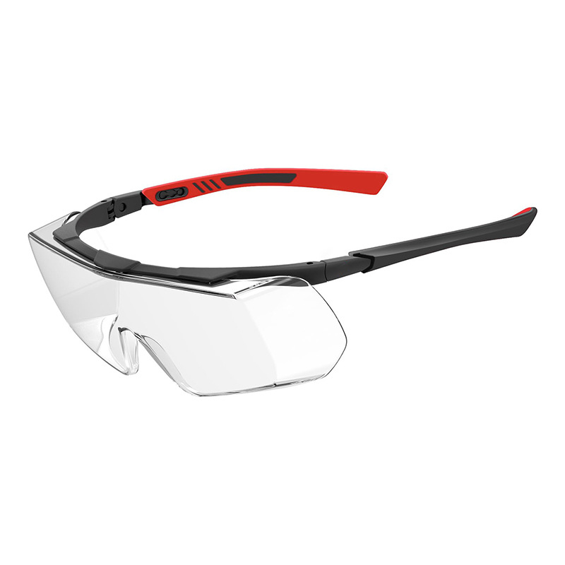 Anti-impact anti-fog protective glasses laboratory chemical retractable feet large frame can be set myopia flat goggles goggles