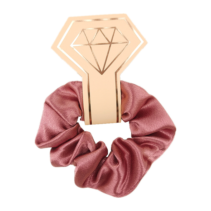 水晶缎吊卡豆沙色