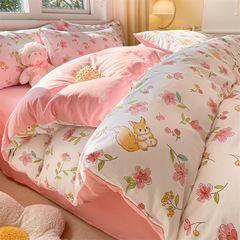 New 100% Cotton 2024 Bedding Set Single Size Student Dormitory Male 3-Piece Set 4-Piece Set