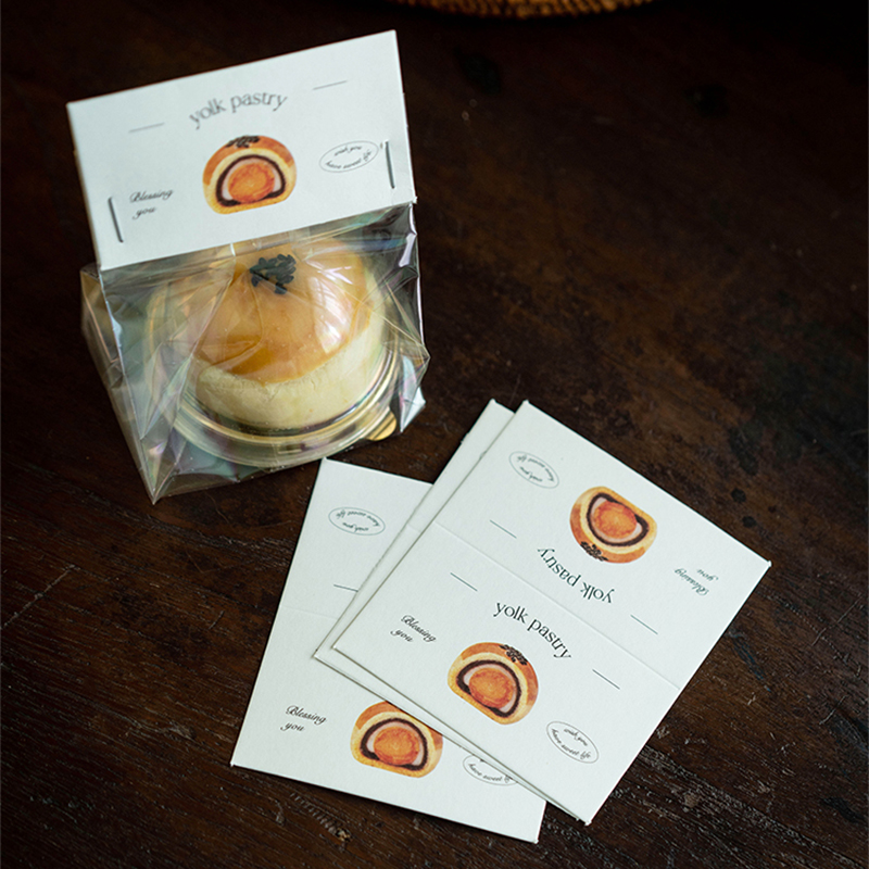 Red 2025 nueva bolsa de huevo tarjeta de encabezado del Festival del Medio Otoño caja de embalaje de pasteles de luna grandes galletas bolsas transparentes