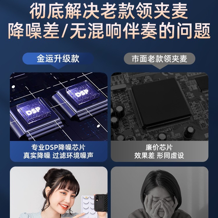 金運m13ワイヤレスラベリアマイク、クリップ式マイク、録音機器、ダビング、Bluetooth、中性、卸売|undefined