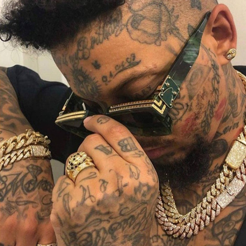 Square large-frame sunglasses for men, personal style, black sunglasses, fashionable, clubbing glasses, trendy, model 86229