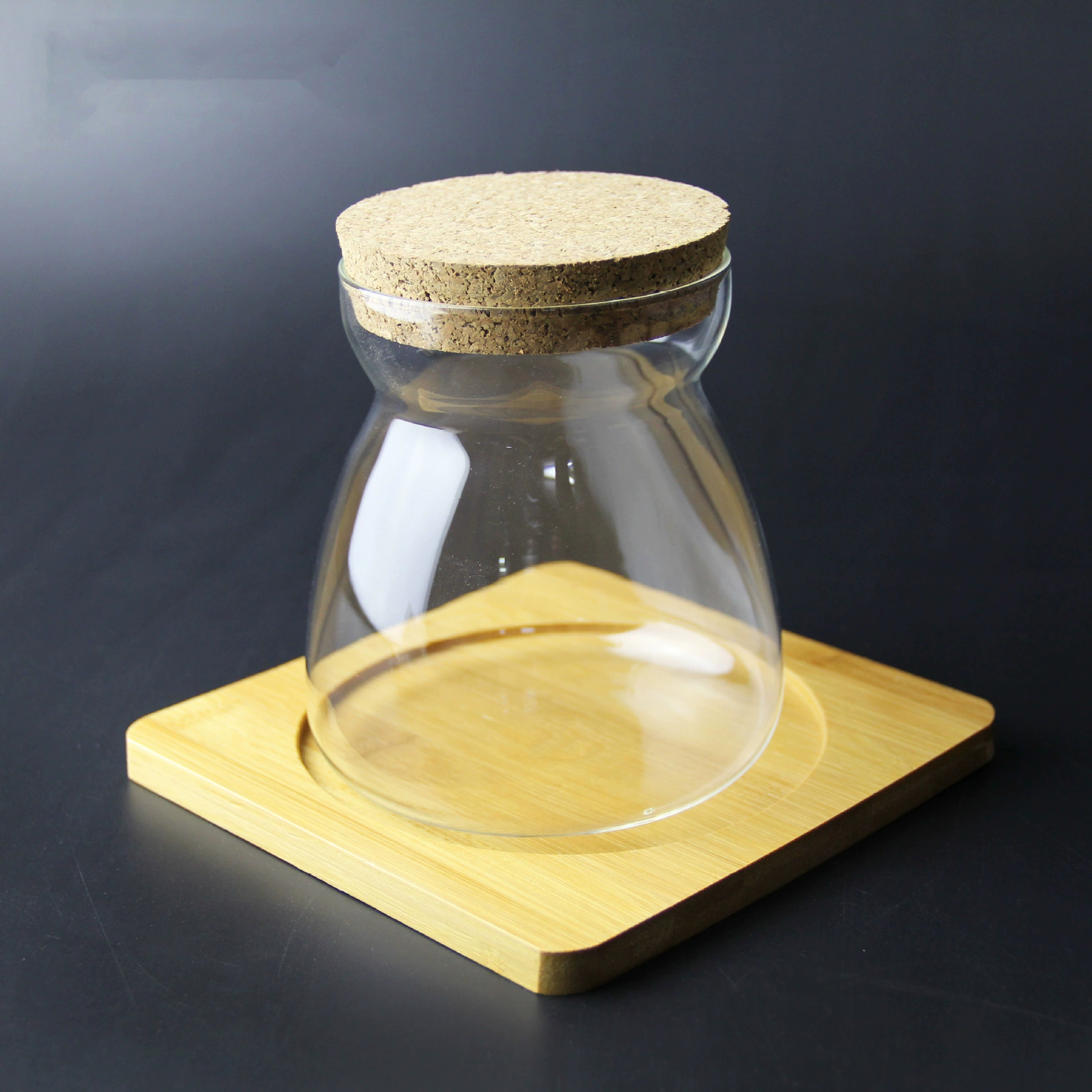 Микро пейзаж креативная бутылка Контейнер для изготовления мха бутылка для суккулента из мха Т-образная деревянная крышка ваза с подсветкой