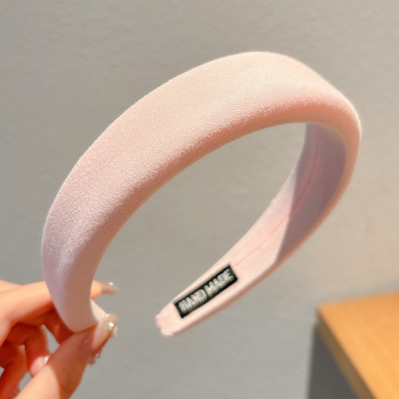 Hermosa y dulce banda de cabello rosa para mujeres, banda de cabello de alta presión craneal, banda de cabello diaria, banda de cabello de niña, tocado de tarjeta de cabello de corazón