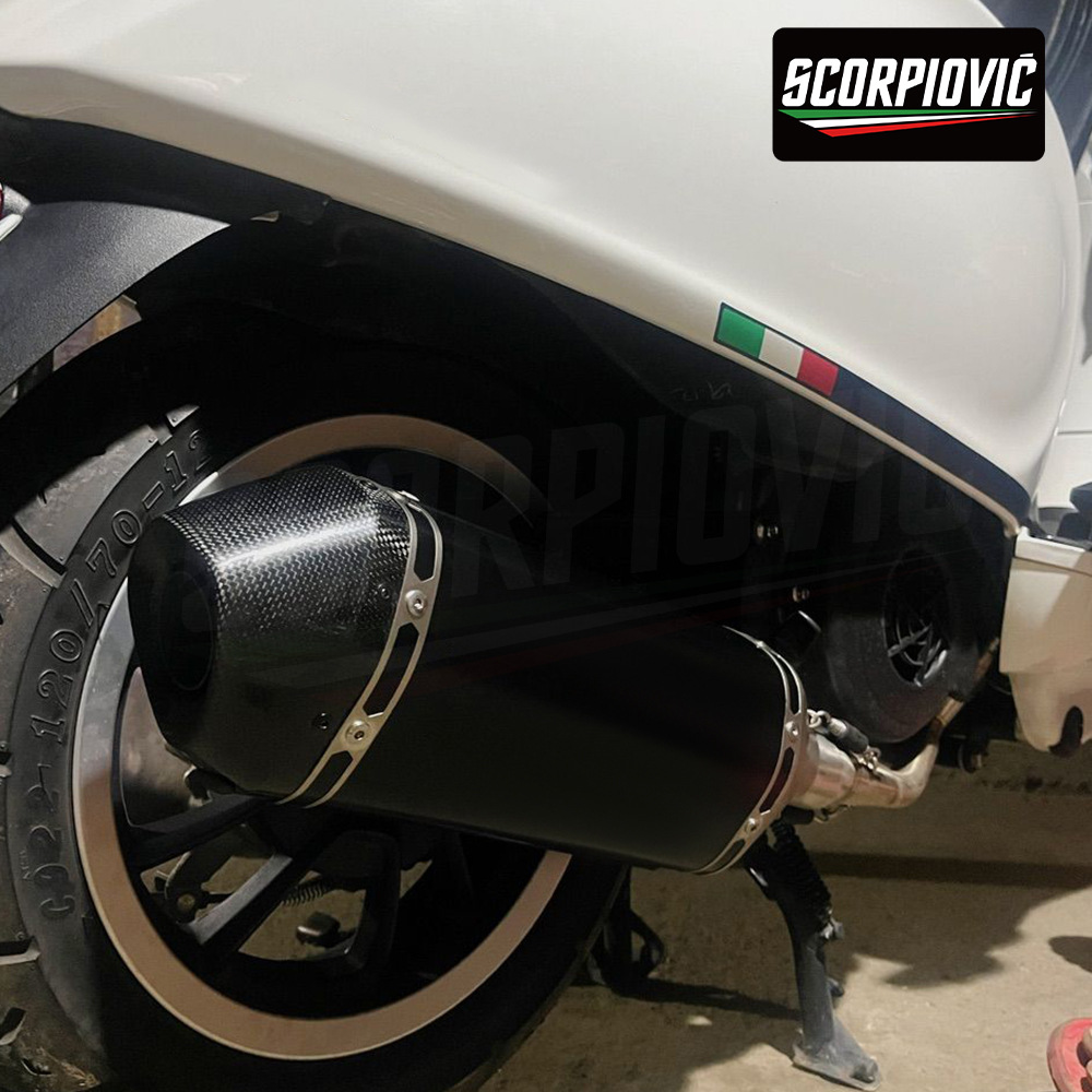 Motorcycle exhaust pipe modification is suitable for the new Vespa Spring 3V full-section exhaust pipe 2014-2022