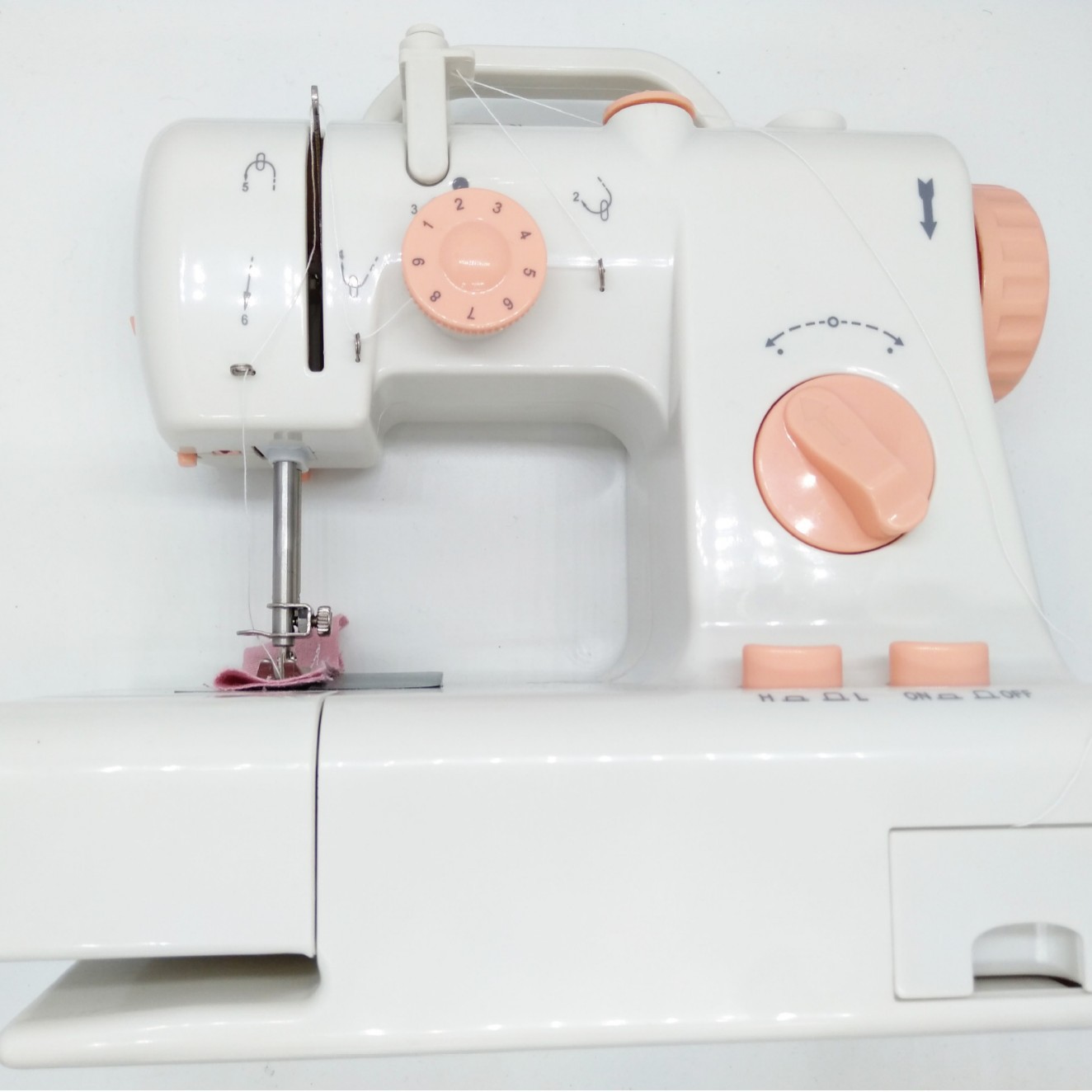 芳华318缝纫机筒缝倒车调针距迷你台式家用电动车衣脚踏缝纫机