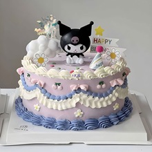 女孩蛋糕装饰卡通摆件玉桂狗儿童生日甜品台插件