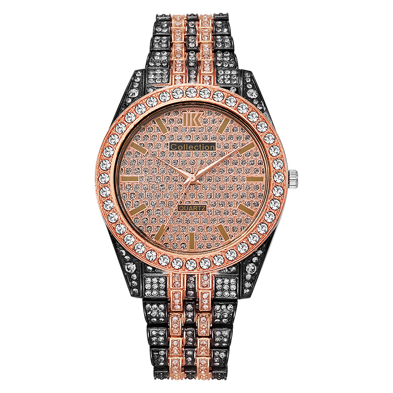 Color Block Pattern Men's Gender Elegant Glam Color Block Single Folding Buckle Quartz Watch Men's Watches