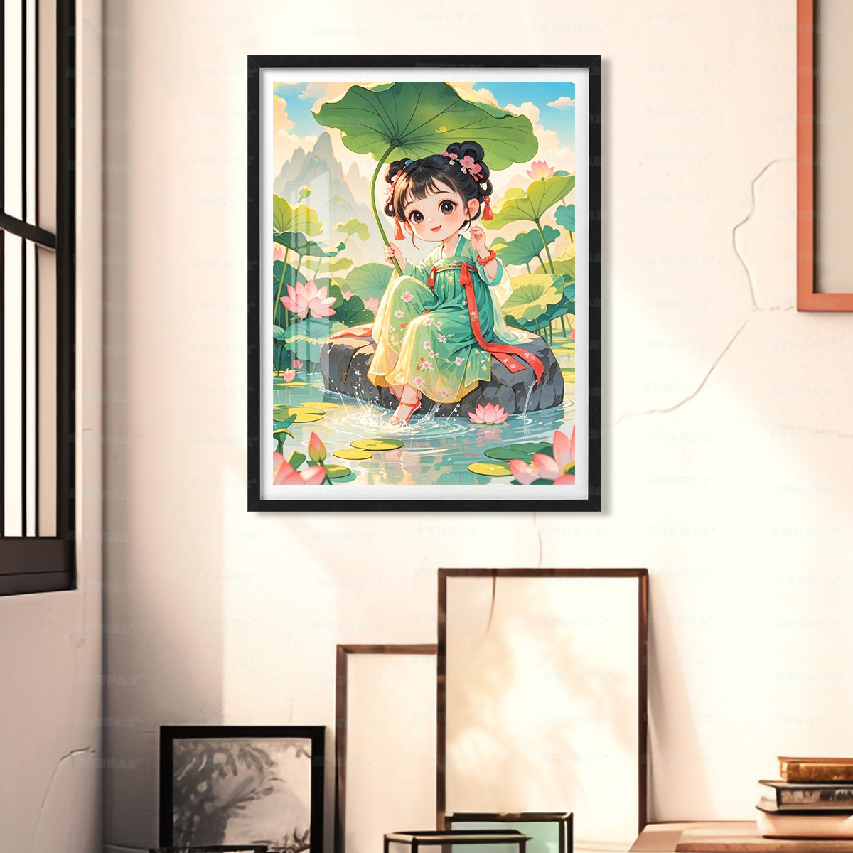 [Algodón importado] Mona Lisa Royal Cross Stitch Verano Lotus Pond Fresco y simple Sala de estar Estudio Bordado hecho a mano image 8