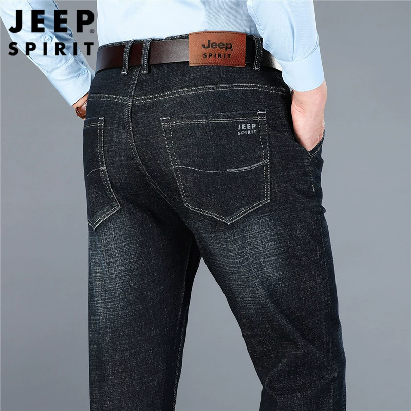 ДЕМІСЕЗОННЫЕ джинсы JEEP SPIRIT, брюки, оверсайз, высокая талия, свободная прямая посадка, для мужчин среднего возраста