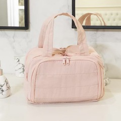 Xiaohongshu 同じスタイルの女性用化粧品バッグ、大容量のスキンケア製品収納バッグ、化粧ブラシパーティション、旅行用トイレタリーバッグ
