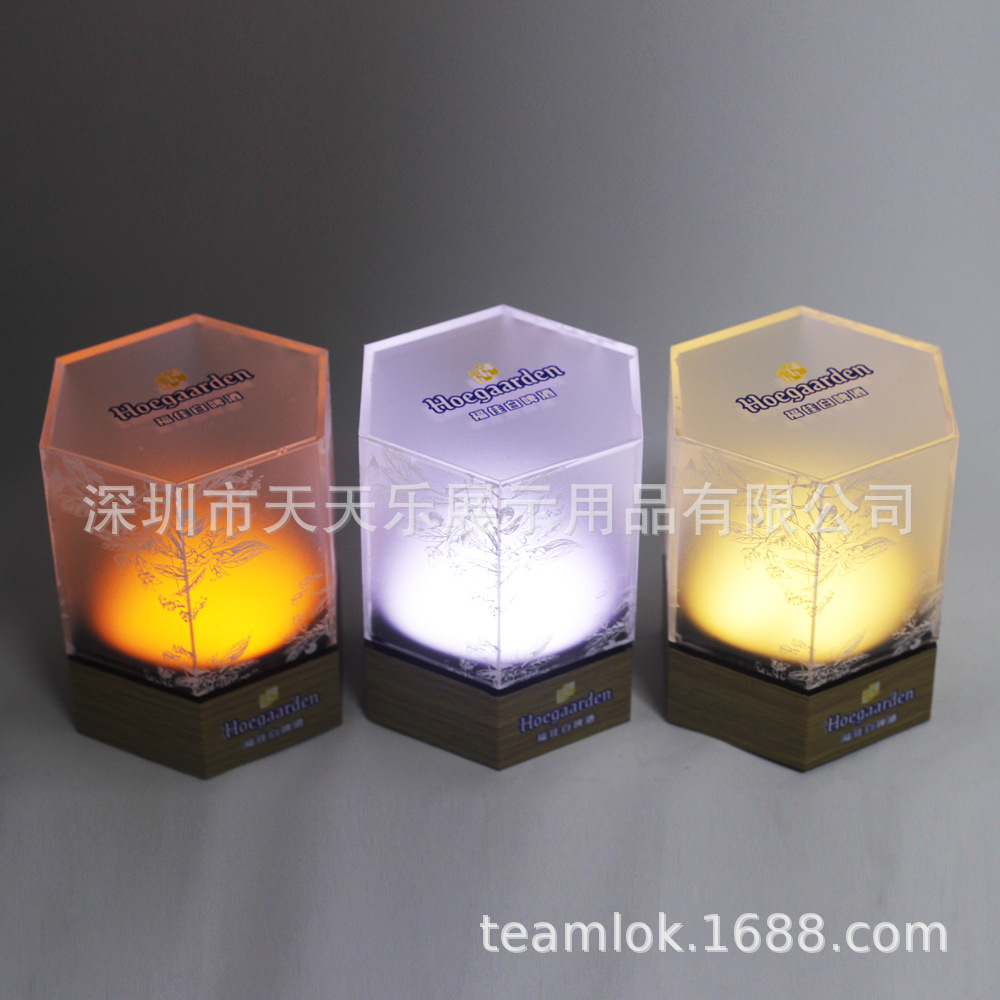 亚克力LED灯箱 桌面灯箱摆件 简易发光小灯箱 可印logo-阿里巴巴