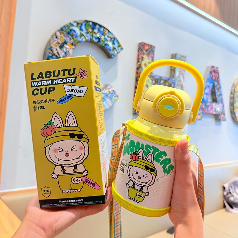卡通幼儿园保温杯316不锈钢高颜值萌趣小学生儿童便携吸管保温杯|undefined