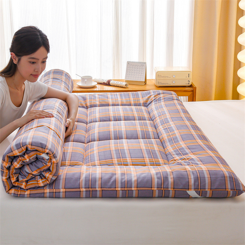 보라색 줄무늬 면 패드