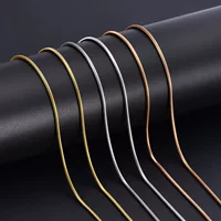 Нержавеющая сталь Гальваника змеиная кость змеиная цепь 18k натуральное золото мягкая и твердая змея титановая сталь ожерелье DIY ювелирный кулон цепной замок