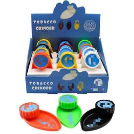 船型帆船磨烟器 丝印小帆船磨烟器 两层漏斗式带托盘研磨器碎烟器