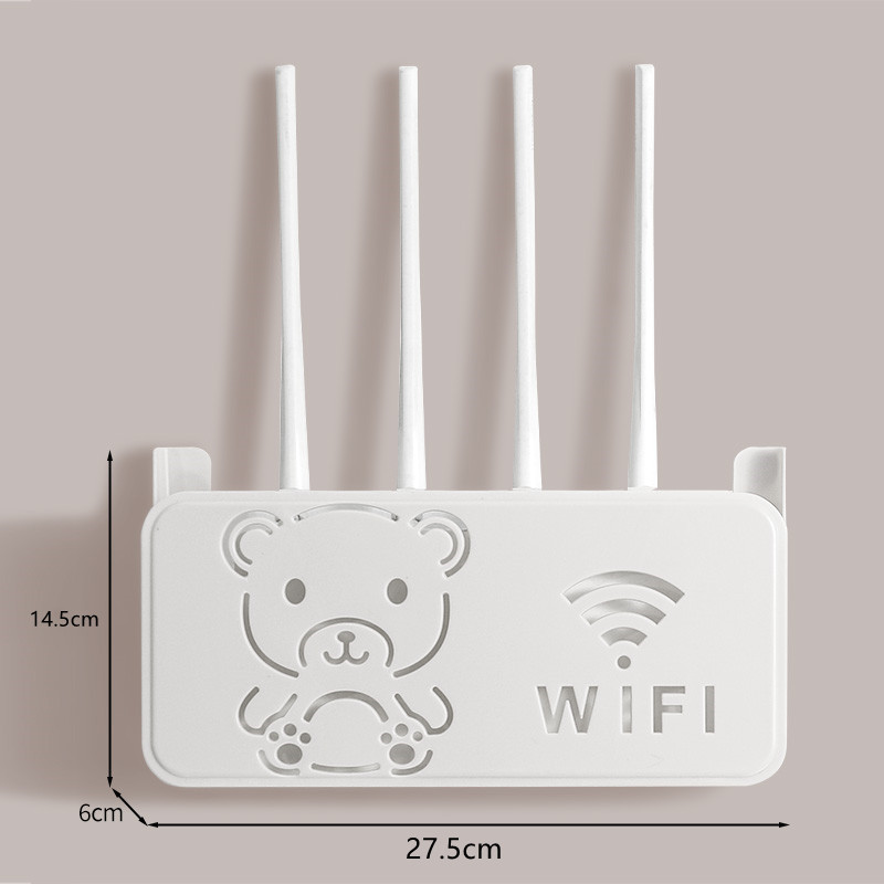 路由器放置架免打孔壁挂式机顶盒固定插排插座遮挡上墙wifi收纳盒|undefined