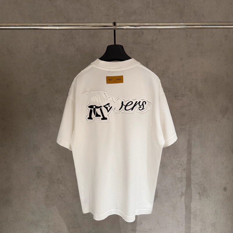 Ceiling Cross-Border Donkey Home Summer New Logo Patch Embroidered Knitted Round Neck Classic Men's and Women's Short-Sleeved T-Shirts