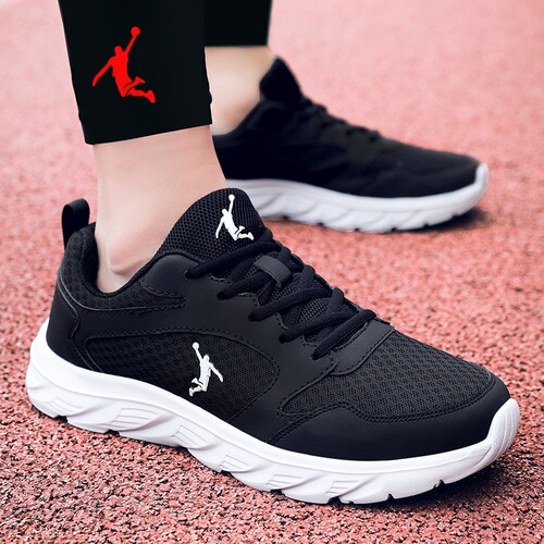 Autumn Black Rubber-Soled Sport Synthetic Leather Low-Top Mesh Self-Inspected Round-Toe Color-Matched Men's Shoes