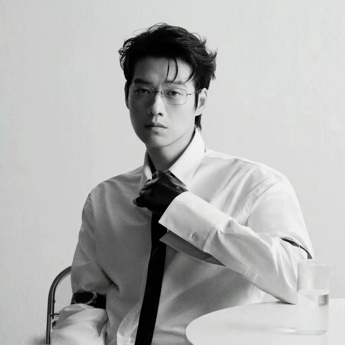 时尚方形全框眼镜5509新款林德同款伯格男士直播爆款纯钛眼镜架