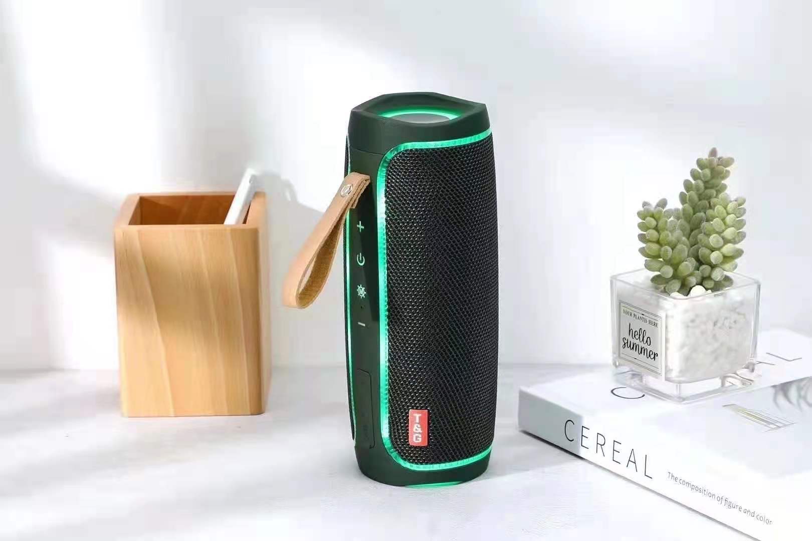 TG287 altavoz bluetooth colorido LED luces regalo creativo al aire libre impermeable portátil tarjeta T USB subwoofer