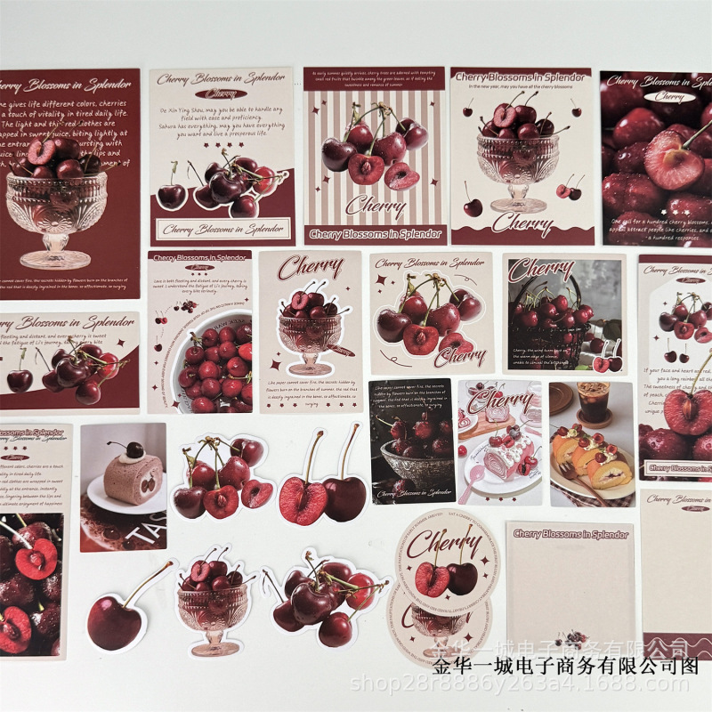 高颜値果物甜品シールバッグdiy手帳装飾タイルカードins韓系包装材料装飾シール|undefined
