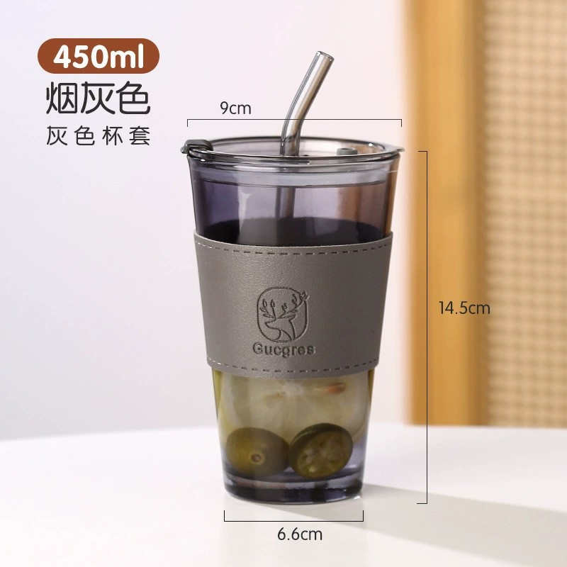 Conjunto de copo grande cinza + cervo 450ML / 401-500ml