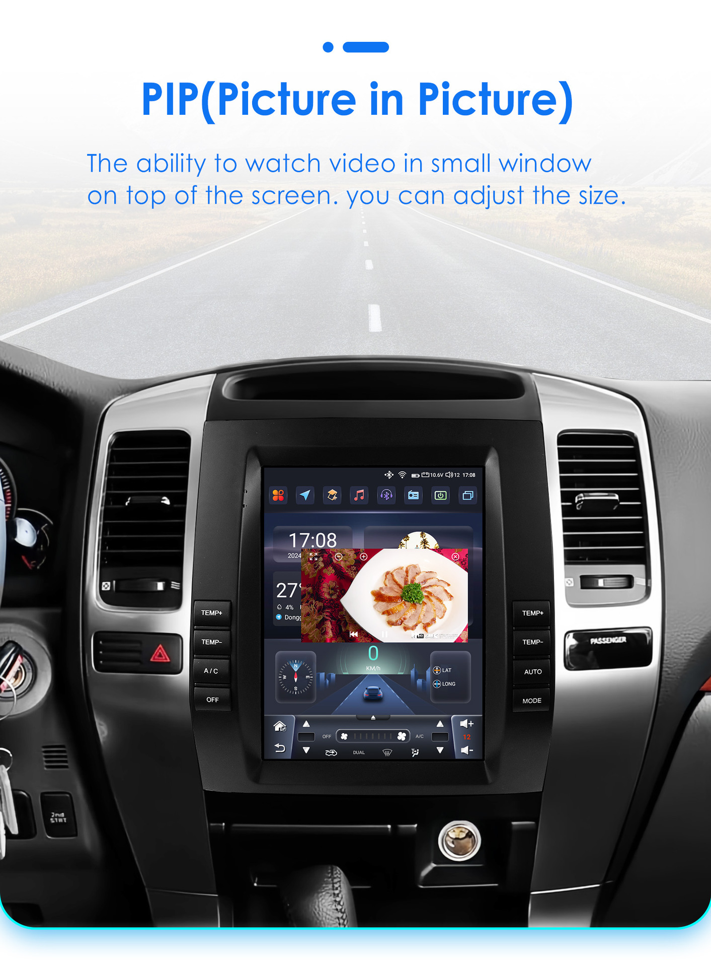 Suitable for 02-09 Toyota Prado/ Lexus Gx470 Vertical Screen Android Smart Car Navigation Gps