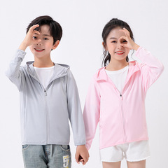 U_クと同じスタイルの子供用日焼け止め服、男女兼用、軽量で通気性があり、紫外線防止、フード付きスキンジャケット、軽量