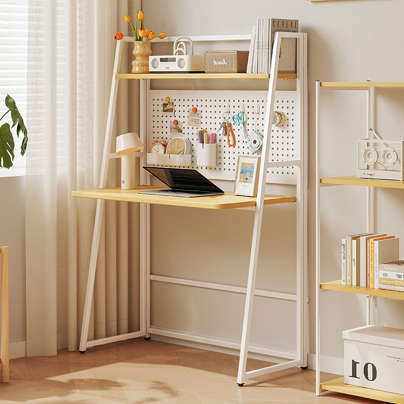 escritorio plegable pequeño escritorio de computadora doméstica dormitorio escritorio de cama simple alquiler de la casa estudiantil agujero tablero de agujero
