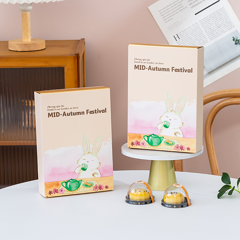 手绘中秋蛋黄酥包装烘培手工月饼饼干雪梅娘绿豆糕空盒子零食礼盒