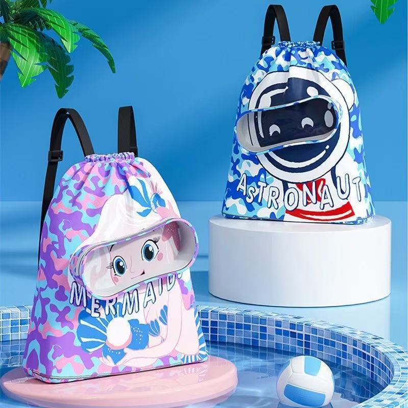 Summer Waterproof Children's Swimming Bag Dry and Wet Separation Waterproof Backpack Swimming Bath Towel Storage Bag Sports Backpack