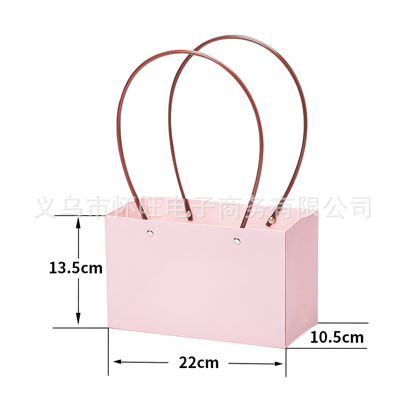 Pink waterproof flower mud flower arrangement flower bag potted fleshy white cardboard bag handbag black flower box packaging bag