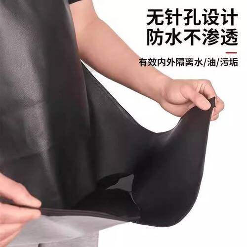 Soft Leather Apron PU Waterproof Oil-Proof Leather Kitchen Dishwashing Work Apron Two Yuan Store Bazaar