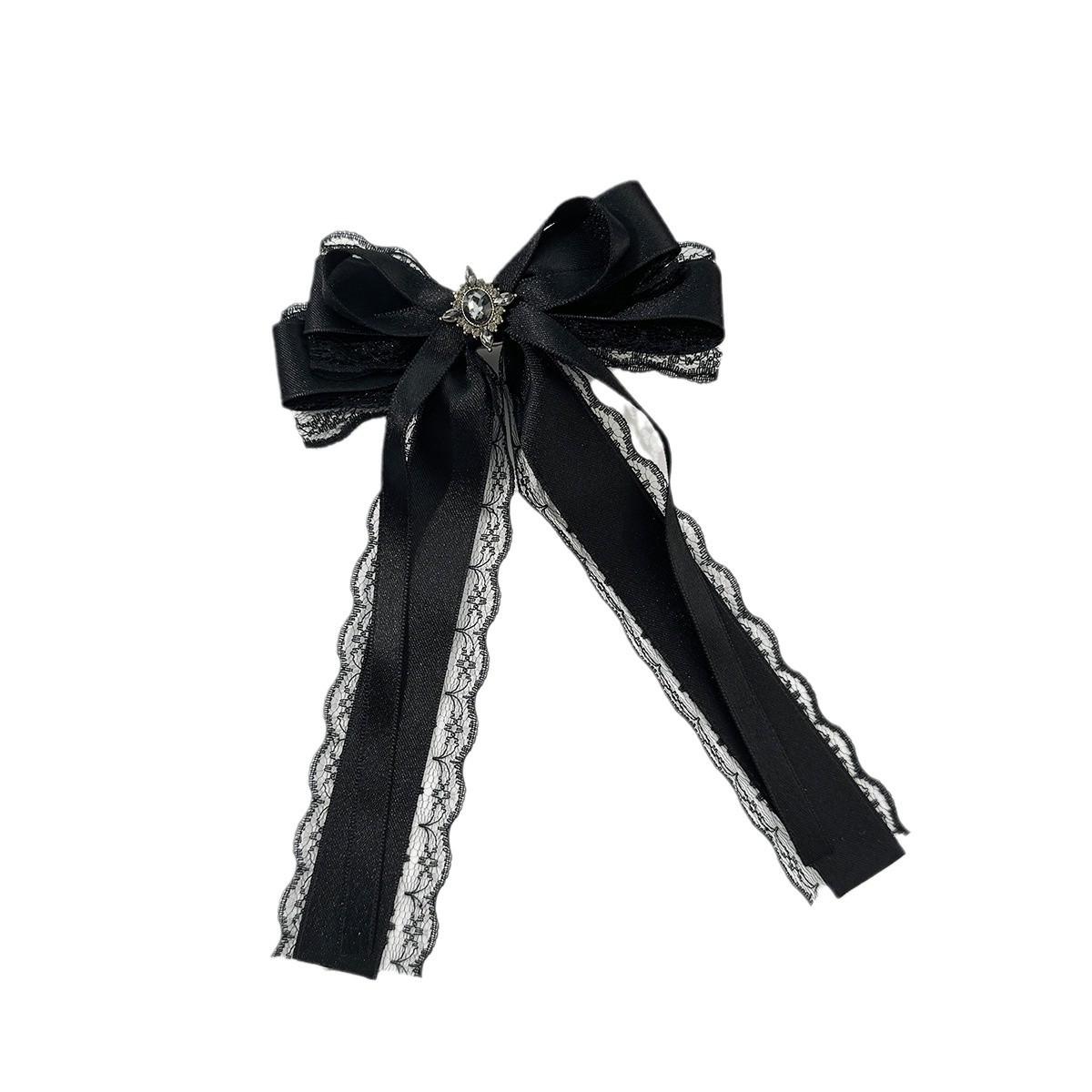 日本系暗黒の甘いクールな風の蝶結びのヘアピンの女性のファッションのレトロで優雅なロリータの頭飾りのゴシック風KCの髪飾り