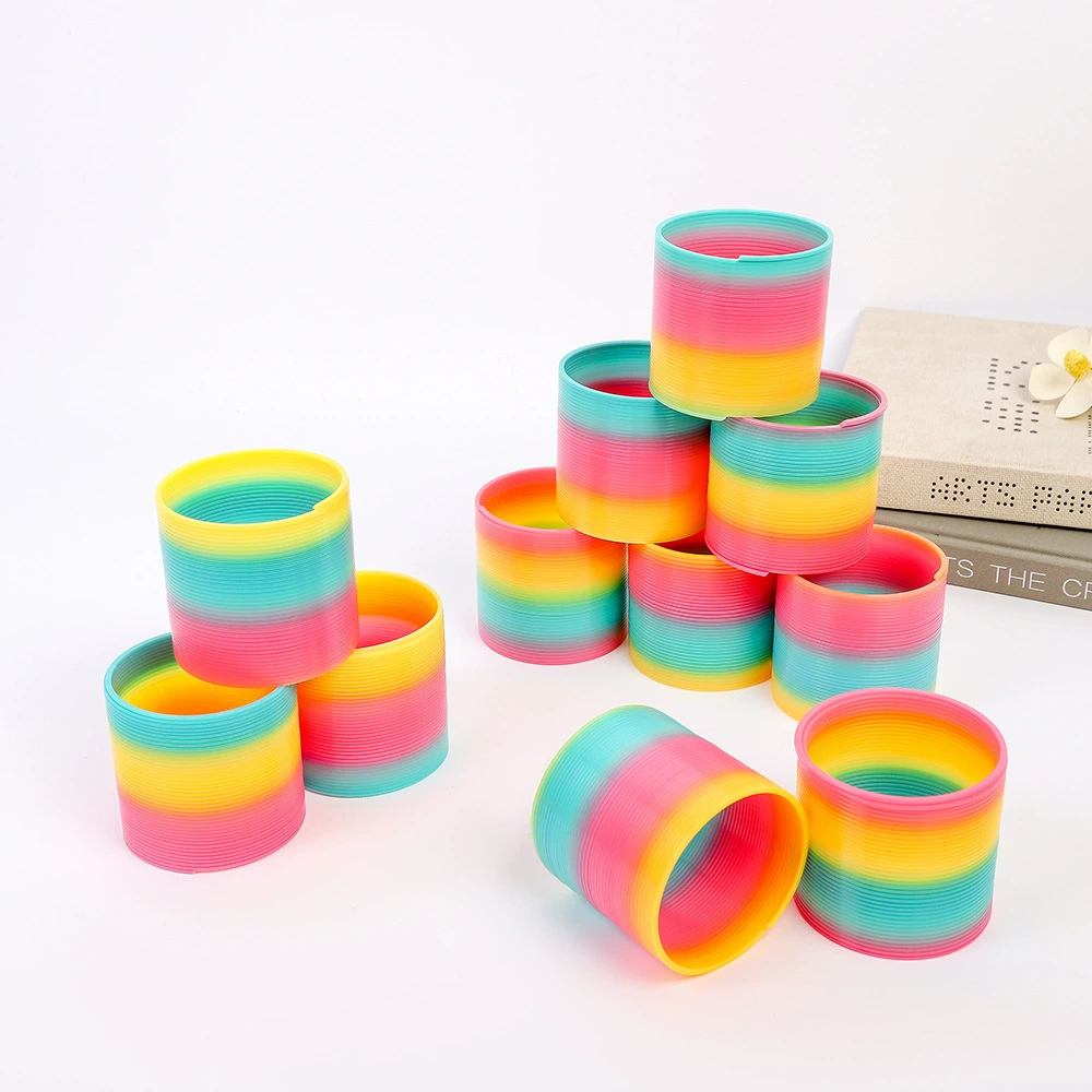 (Оптовый), радужная Slinky, эластичное кольцо для мальчиков и девочек, большая игрушка