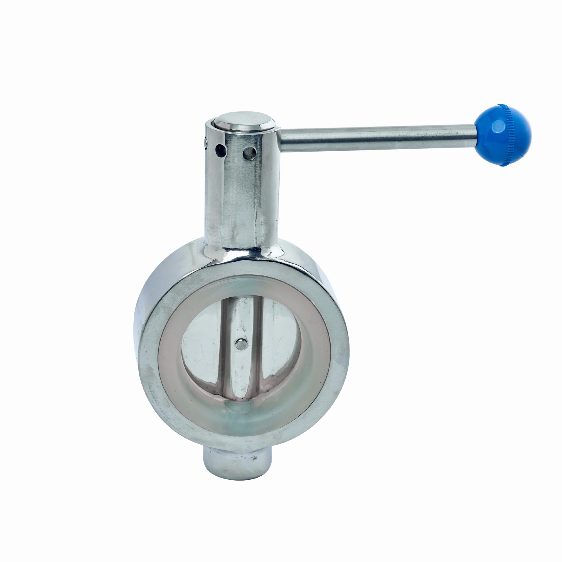 304/316L不锈钢单作用蝶阀 软密封焊接蝶阀 卫生级对夹式蝶阀对夹