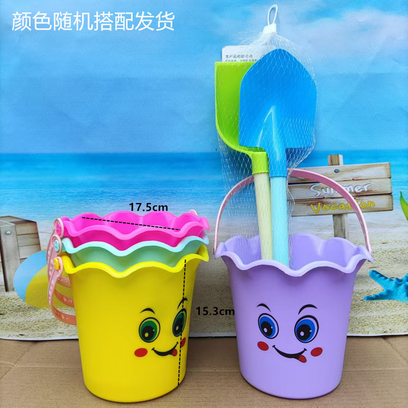 Juguetes de playa para niños al por mayor pala y set de barril castillo caricatura barril costera herramientas de excavación de arena parques puestos