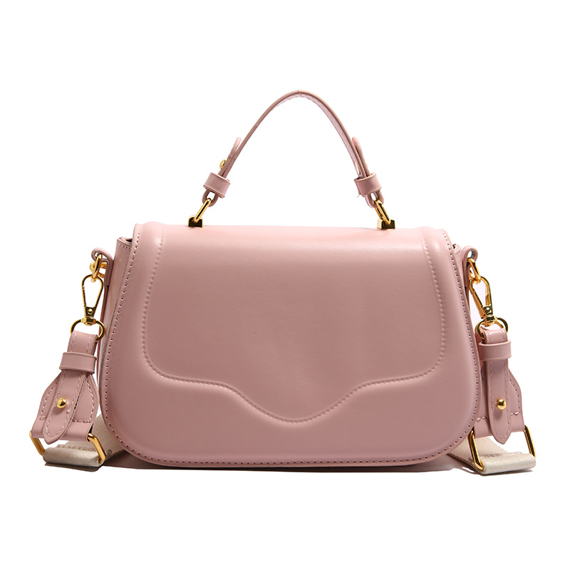 Bolso de moda coreano 2025 verano nuevo bolso femenino simple bolso de hombro ancho bolso de mensajero diario