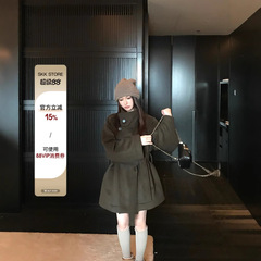 Skk Store 金敏喜同款 羊毛短款廓形毛呢外套呢子大衣女冬季新款