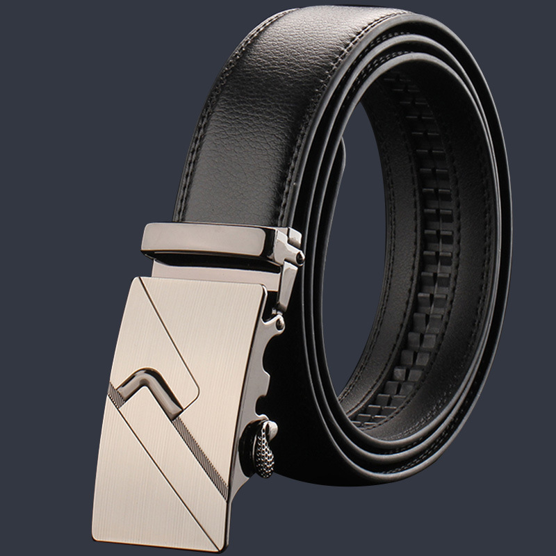 Men's Genuine Leather Automatic Buckle Luxury Belt Wholesale Simple Versatile Denim Belt Manufacturer