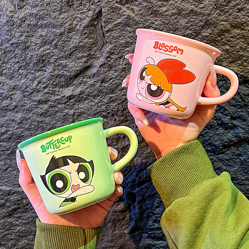 Flying Sky policías de cerámica copas de regalo de mano de chicas copas de regalo de regalo de cumpleaños de oficina