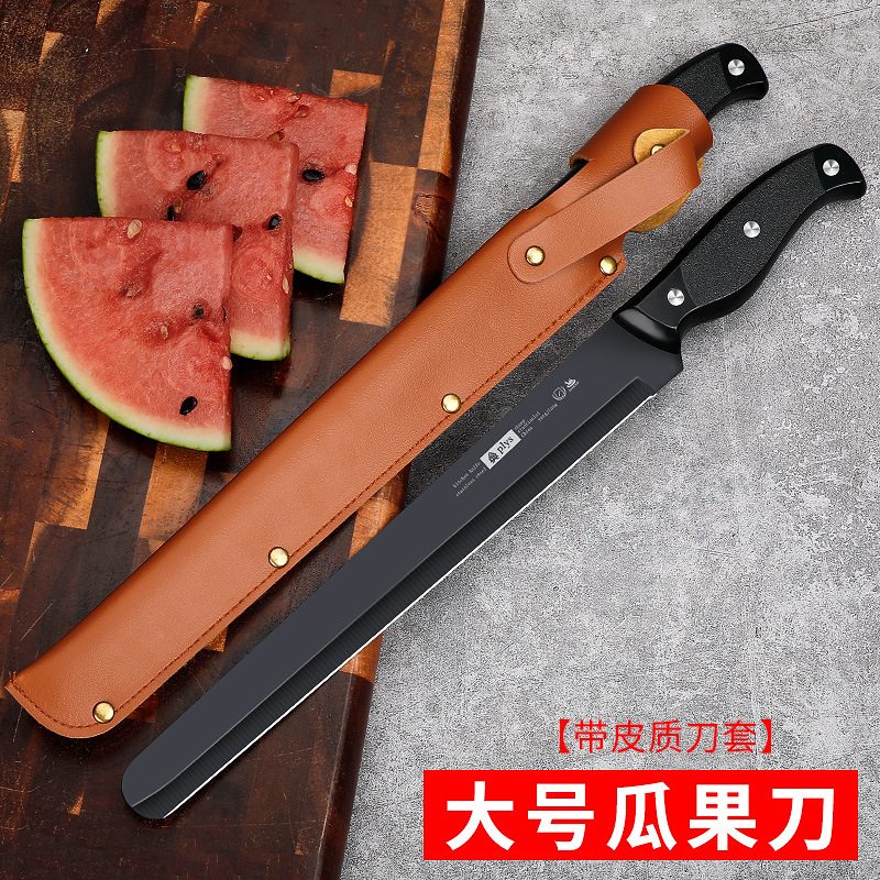 Cuchillo de frutas doméstico grande extensión cortar herramientas de sandía cuchillo de frutas tienda de frutas cuchillo comercial de sandía de acero inoxidable