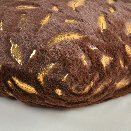 Short plush hot stamping gifts manufacturer wholesale pillow sofa cushion office nap backrest bedside cushion cover