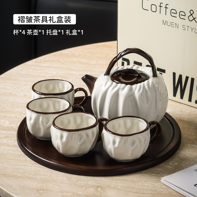 创意陶瓷水具套装复古高级感茶具高颜值茶壶咖啡杯碟大套套装礼品|undefined