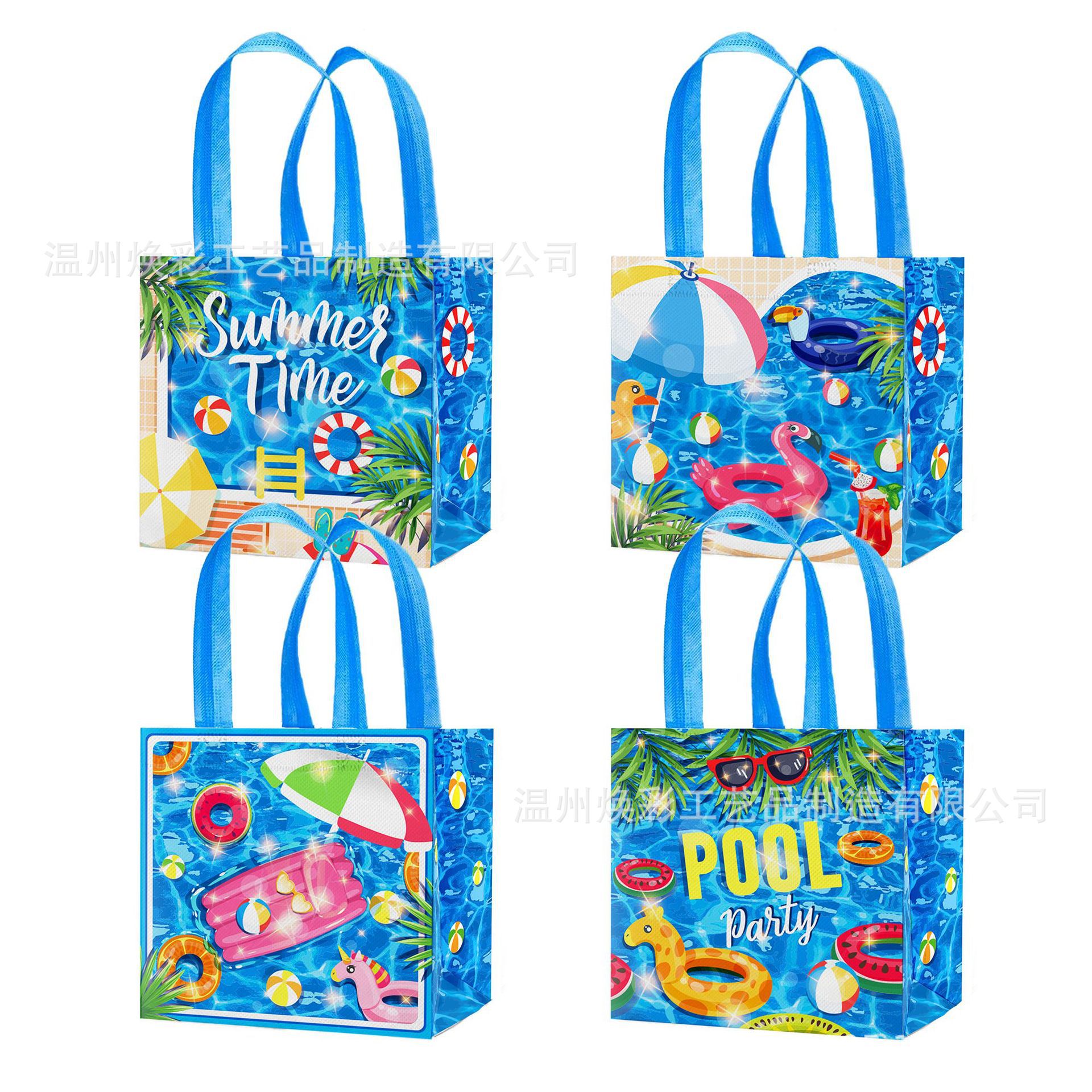 Anillo Hawaiano de la natación de la piscina del verano del comercio exterior WFF004 con el bolso no tejido inferior y lateral