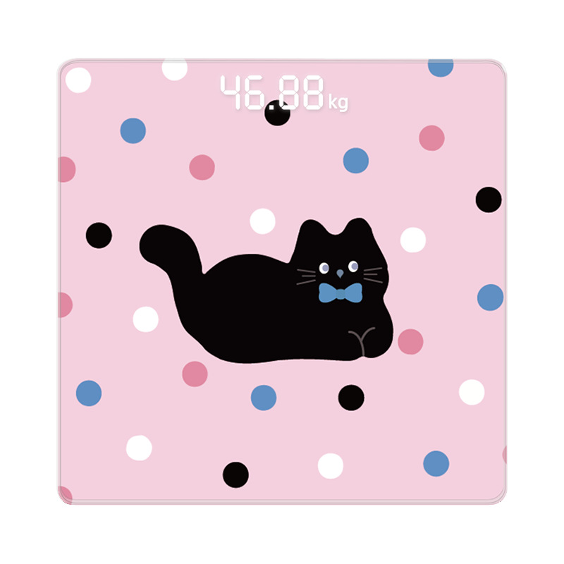 Custom Factory Smart Electronic Scale Cartoon Fat Body Fat Scale USB Charging Weighing Scale Home Small Body Scale