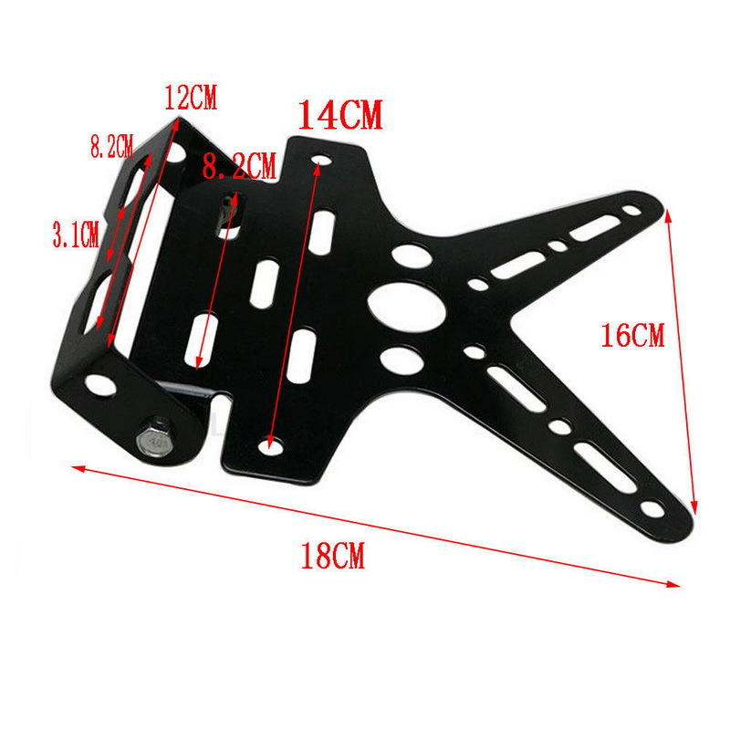 Motorcycle Electric Vehicle Modification Accessories License Plate Holder Adjustable Movable Swallow Type License Plate Holder Cross-Border Hot Sale